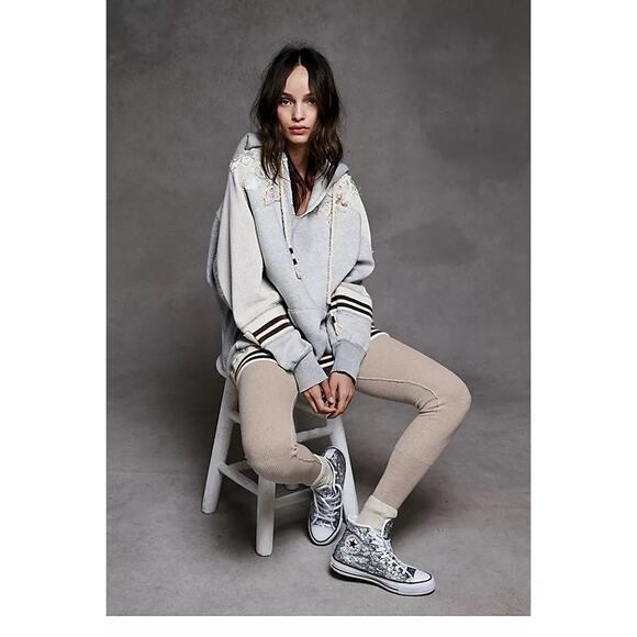 Free People Varsity Embellished Pullover Hoodie - Picture 8 of 8